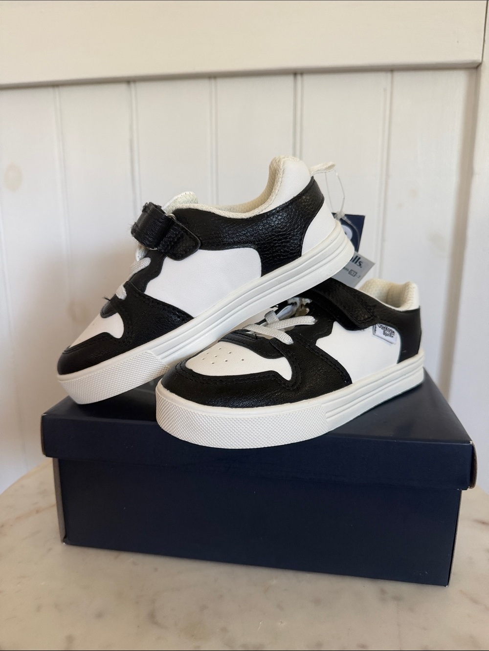 OshKosh B'gosh Black and White Kids Sneakers